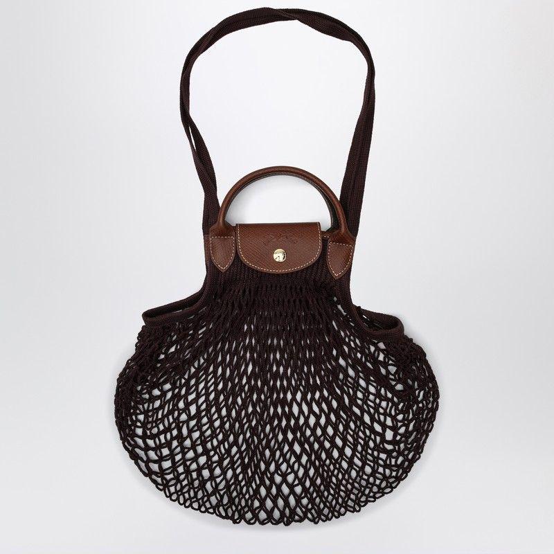 Longchamp Longchamp Le Pliage Filet L Bag Eggplant - BeyondStyle