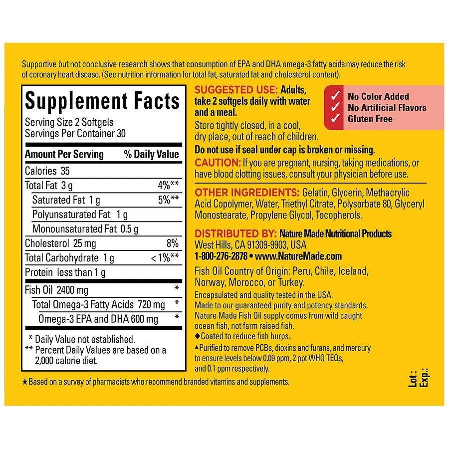 Nature Made Burp Less Fish Oil 1200 mg Softgels 4
