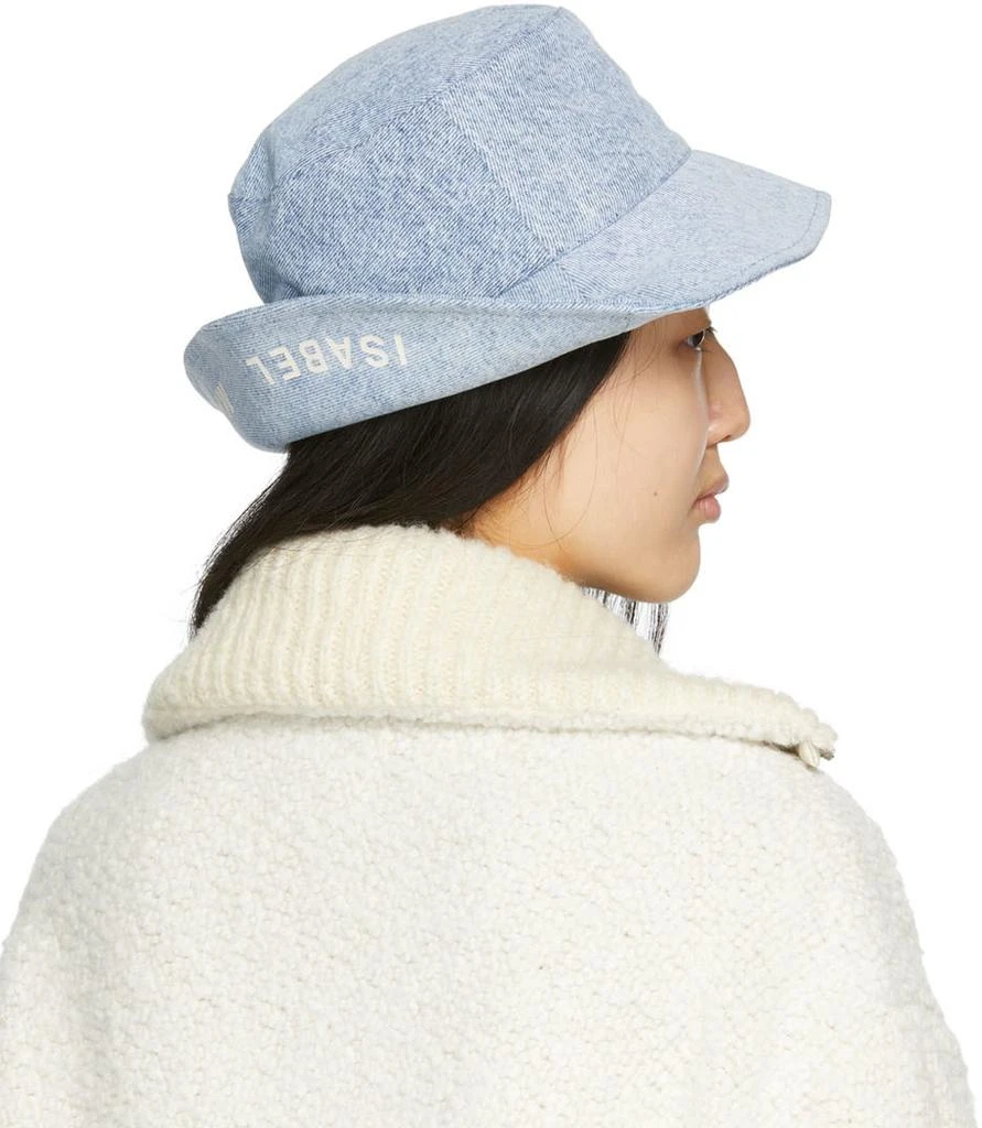 Isabel Marant Blue Denim Loiena Bucket Hat 3