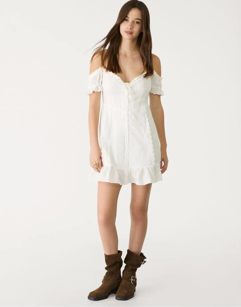 asos short white dress ASOS Design - Mini Dress - Women - Cotton - 0 US