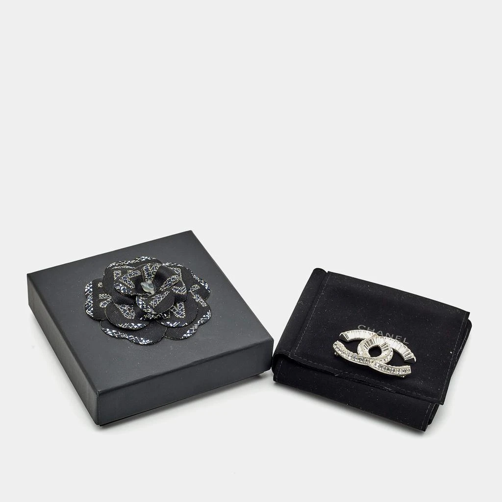 Chanel Chanel CC Crystals Silver Tone Brooch 4