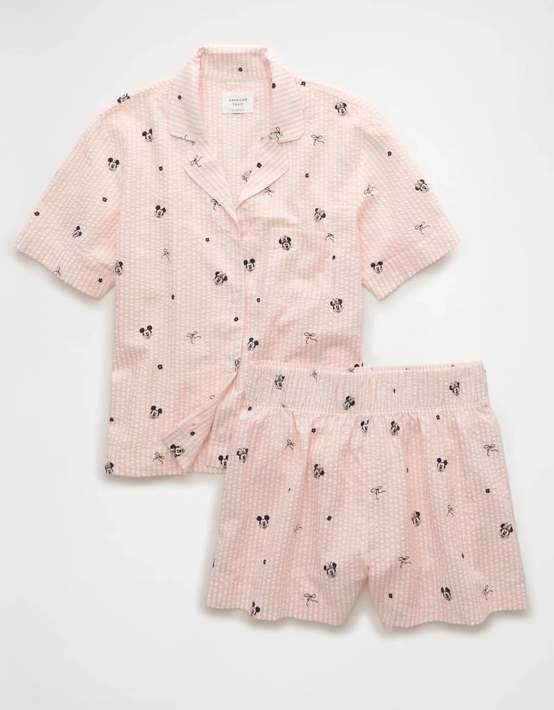 AE AE Mickey And Minnie Mouse Seersucker PJ Set 3
