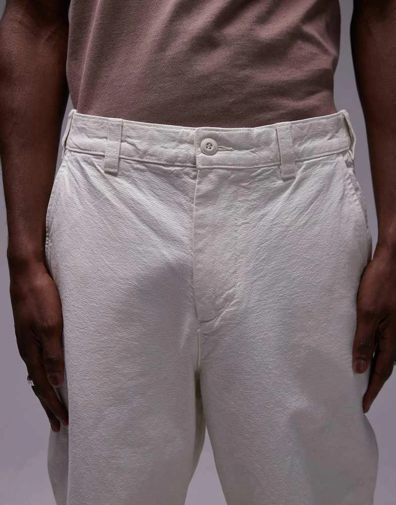 ARKET ARKET canvas loose trousers in white 5