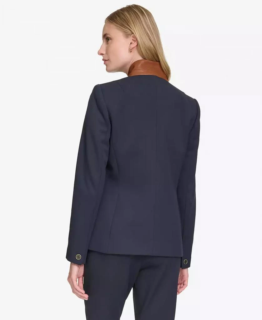 Tommy Hilfiger Women's Contrast Stand-Collar Blazer 2