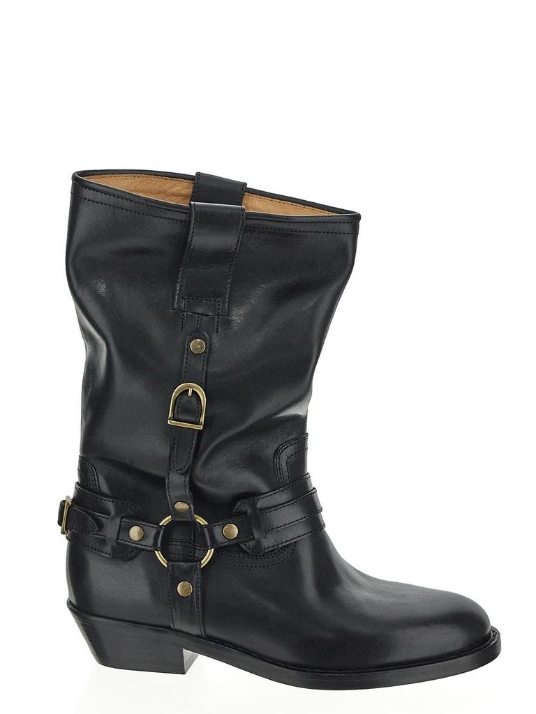【送料&関税込】Isabel Marant Beige Leather Felsa Angle Boot Isabel Marant BEIGE LEATHER FELSA ANGLE BOOTS - Boots