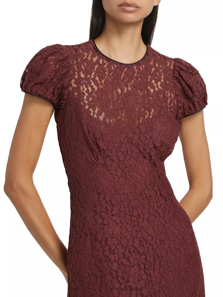 DÔEN Katarina Lace Fit & Flare Short-Sleeve Midi-Dress 6