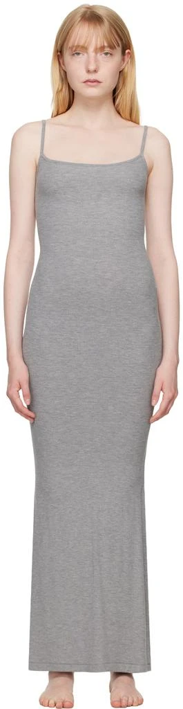 SKIMS Gray Soft Lounge Long Slip Maxi Dress 1
