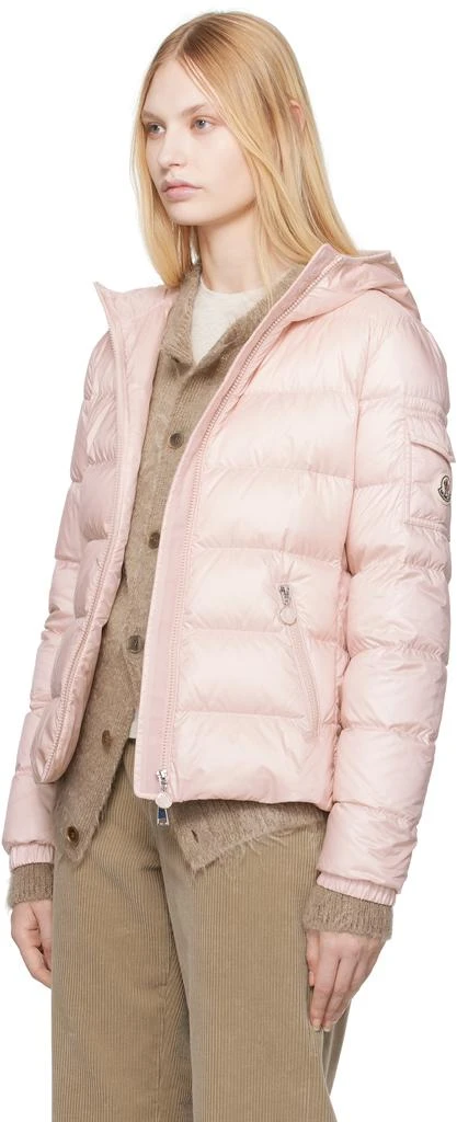 Moncler Pink Gles Hooded Short Down Jacket 4