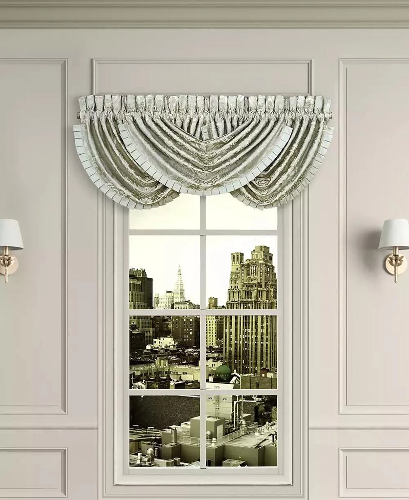 J Queen New York Belgium Waterfall Window Valance, 33" x 49"
