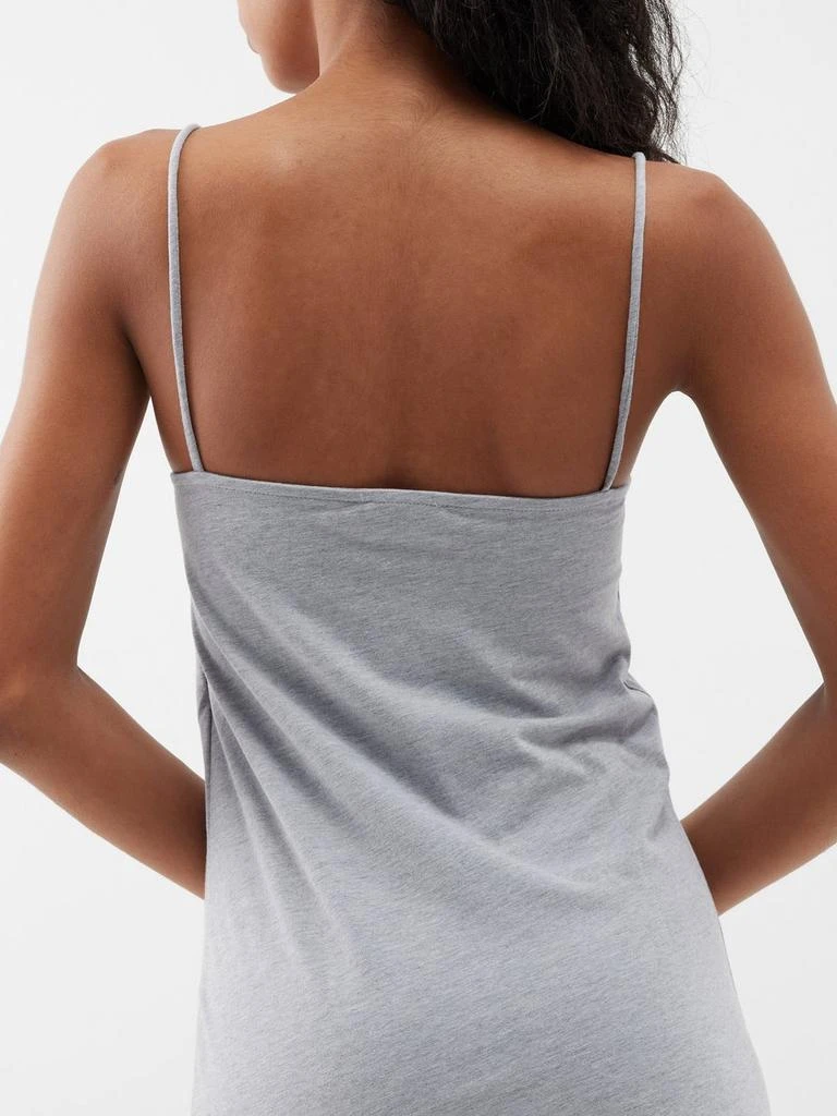 Raey Square-neck cotton-blend jersey slip dress 3