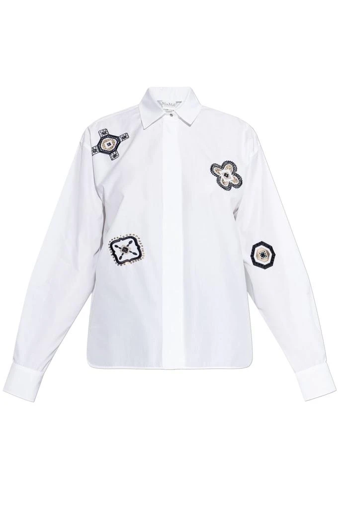Max Mara Max Mara Shock Embroidered Long-Sleeved Shirt 1