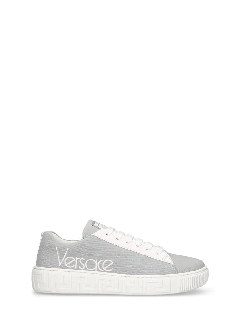 VERSACE Leather Lace-up Sneakers 1