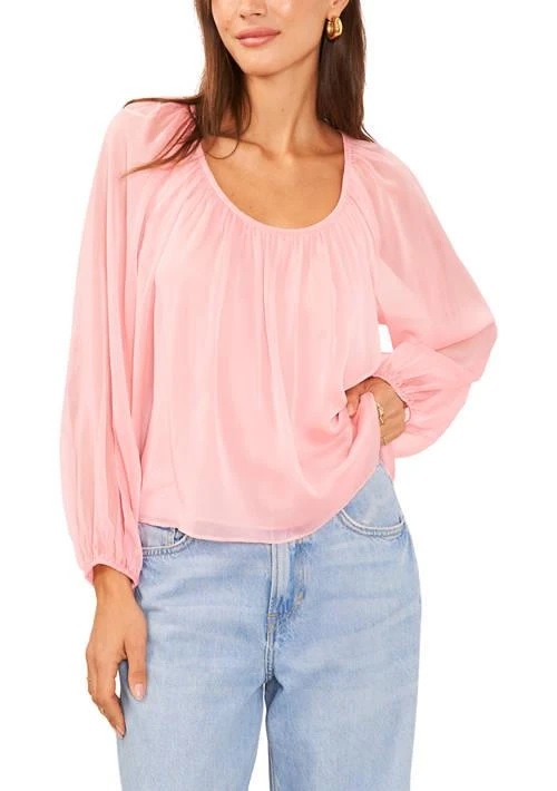 1. State Womens Blouson Sleeve Blouse 1