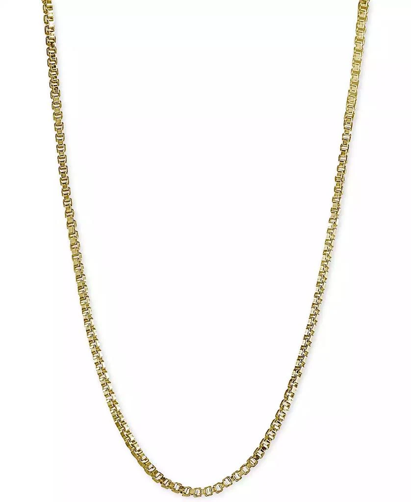 Giani Bernini Adjustable 16"- 22" Box Link Chain Necklace in 18k Gold-Plated Sterling Silver, Created for Macy's (Also in Sterling Silver) 1
