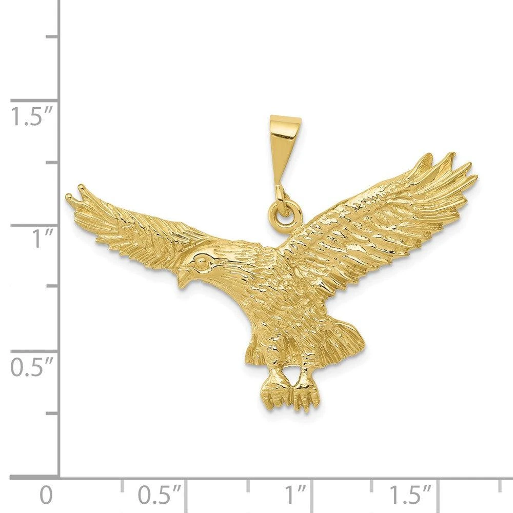 Diamond2Deal 10k Yellow Gold Solid Polished Eagle Pendant 3