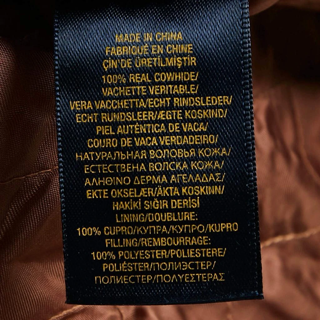 Ralph Lauren Polo Ralph Lauren Kids Brown Leather Zip-Up Jacket XL 18 Yrs 6