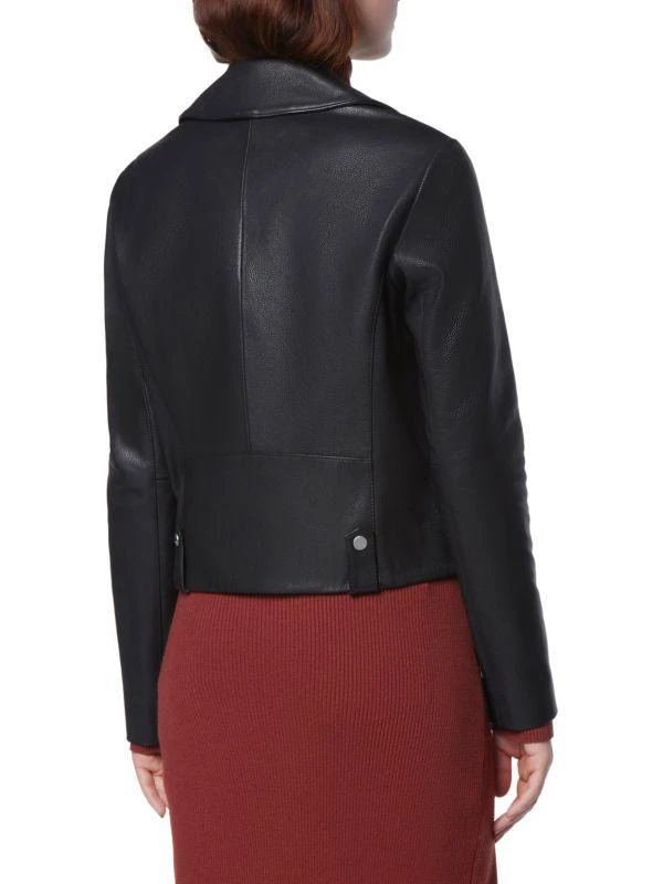 Andrew Marc Seton Pebbled Leather Moto Jacket 2