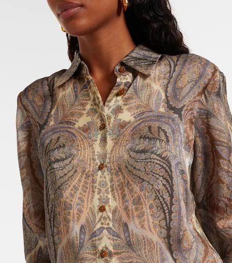Zimmermann Hypnotic paisley silk satin shirt 4
