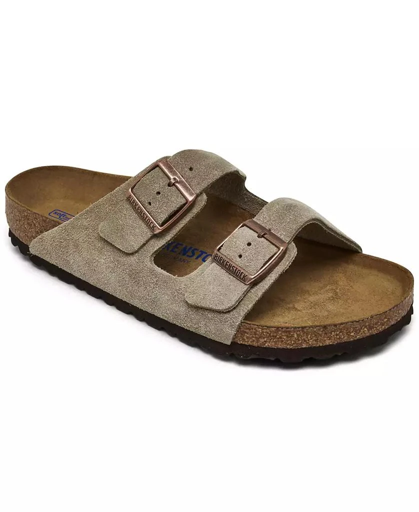Birkenstock Men's Arizona Suede Leather Soft Footbed Casual Sandals from Finish Line 1