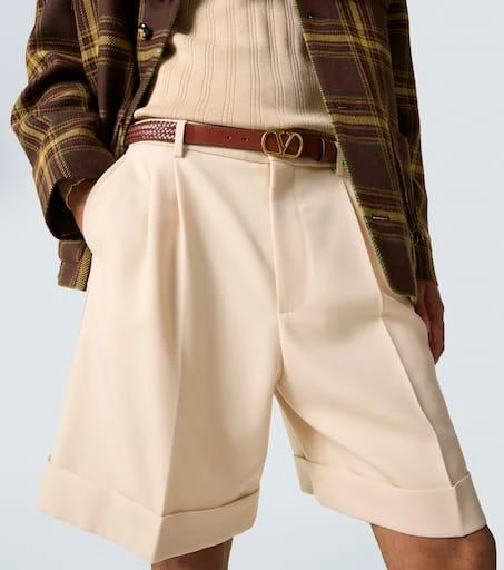 Valentino VLogo braided leather belt 2