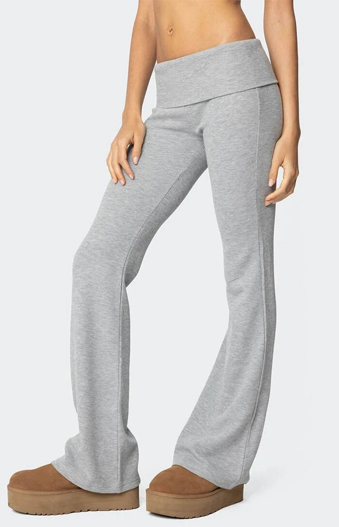 Edikted Sab Fold Over Waffle Knit Pants 3