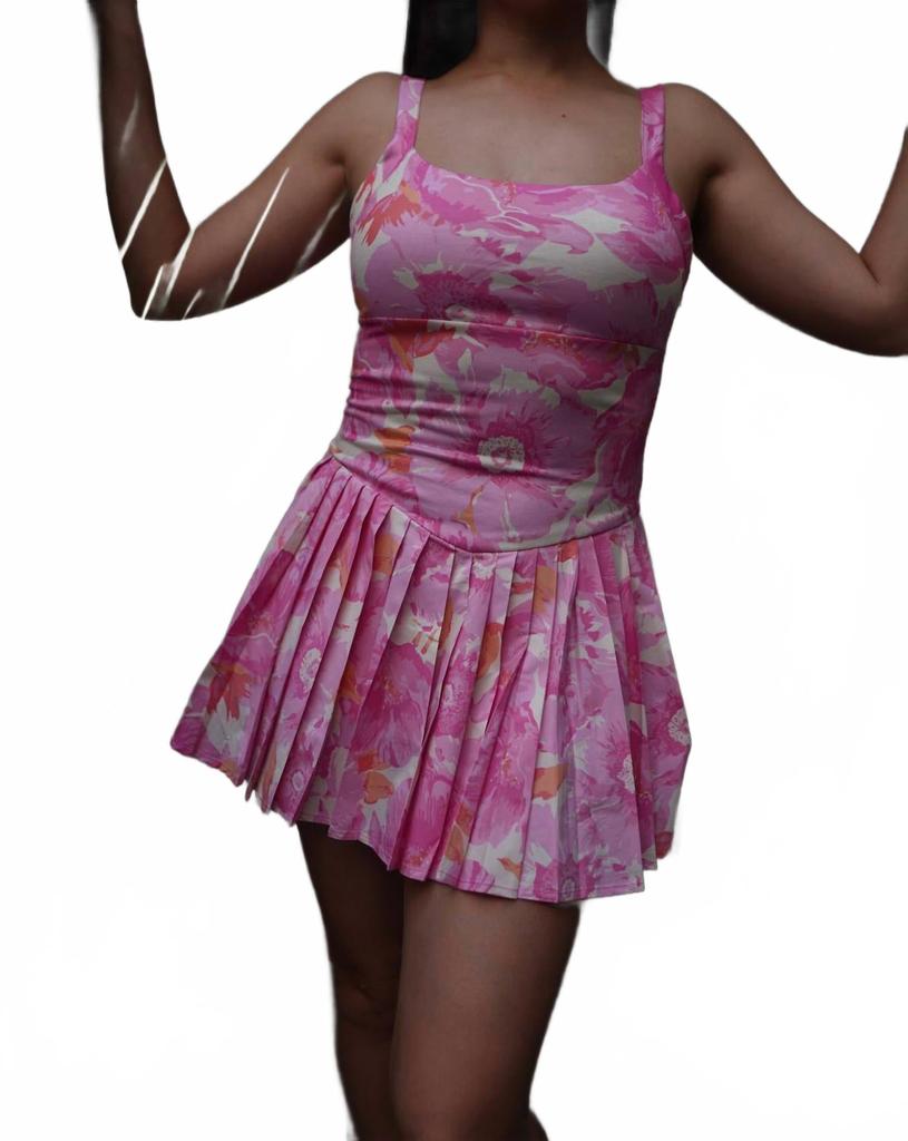 Peach Love Floral Athleisure Romper