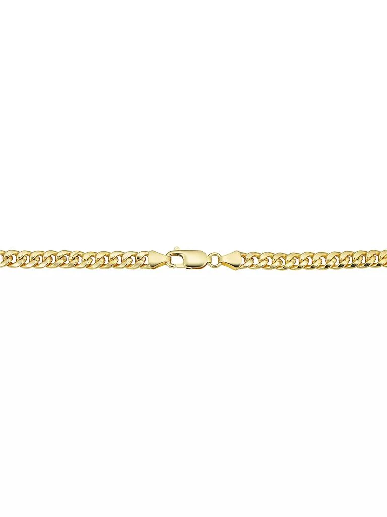 Oradina 14K Yellow Solid Gold Estate Cuban Bold Necklace 2