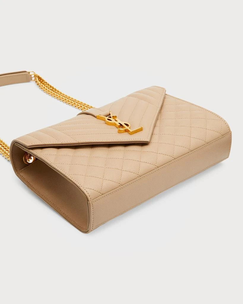 Yves Saint Laurent Envelope Triquilt Medium YSL Shoulder Bag in Grained Leather 2