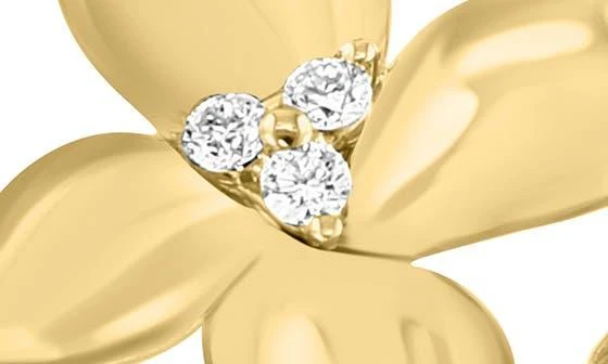 Effy 14K Gold Diamond Flower Ring - 0.23ct. 2