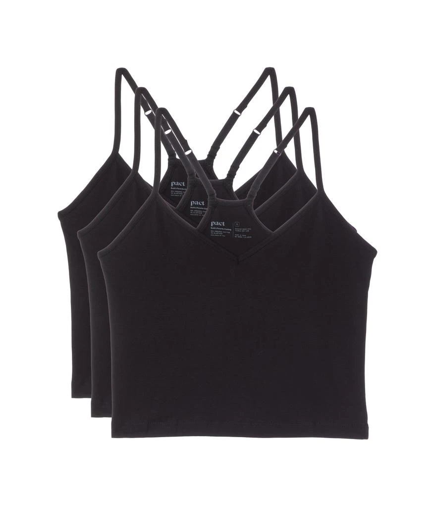 PACT Everyday Shelf Bra Cropped Camisole 3-Pack 1