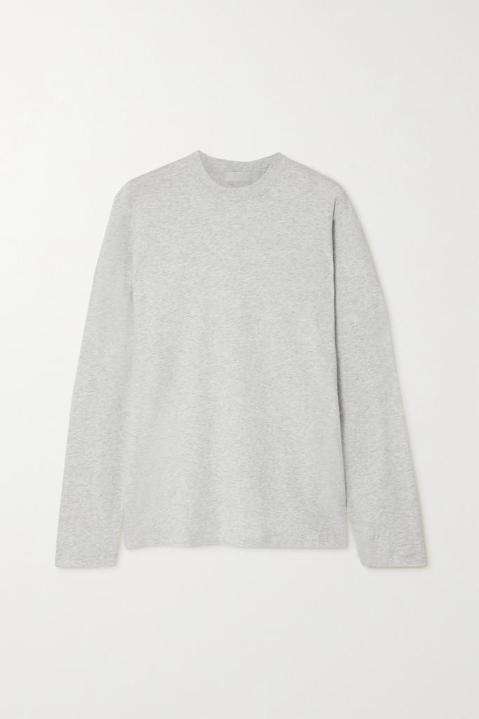 Skims Boyfriend 弹力莫代尔棉质混纺平纹布 T 恤（颜色：light Heather Grey）