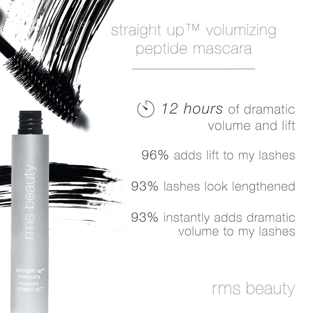 RMS Beauty RMS Beauty Straight Up Volumizing Peptide Mascara 0.34 fl. oz. - blackest black 6