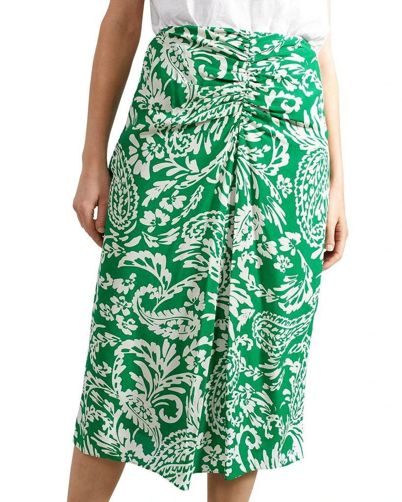 HOBBS LONDON Cassidy Ruched Midi Skirt 1