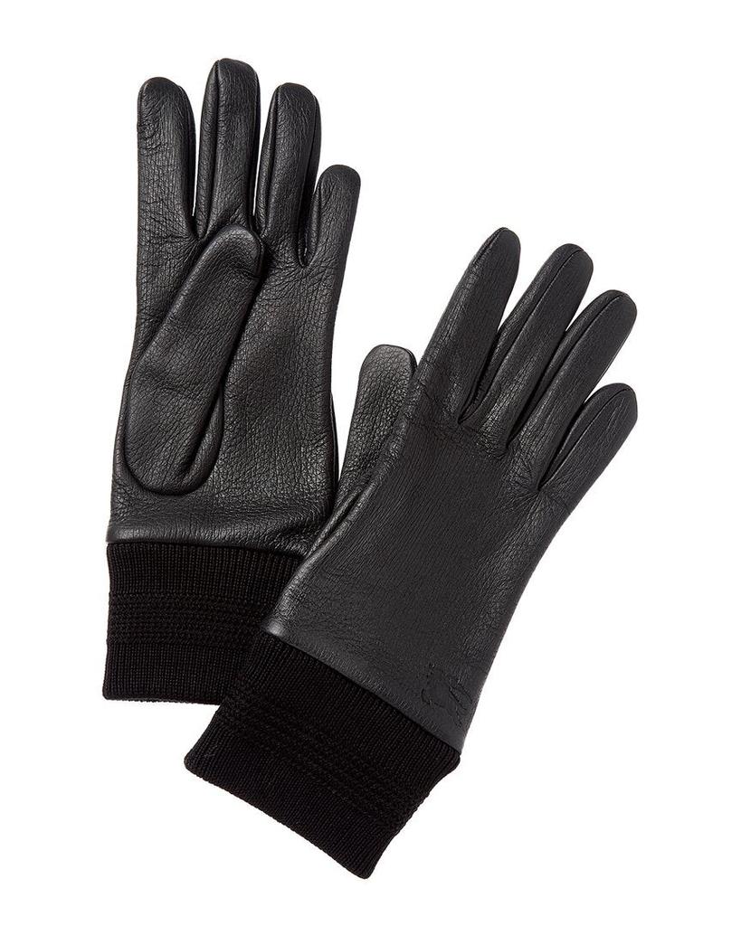 Burberry Rib Cuff Leather Gloves