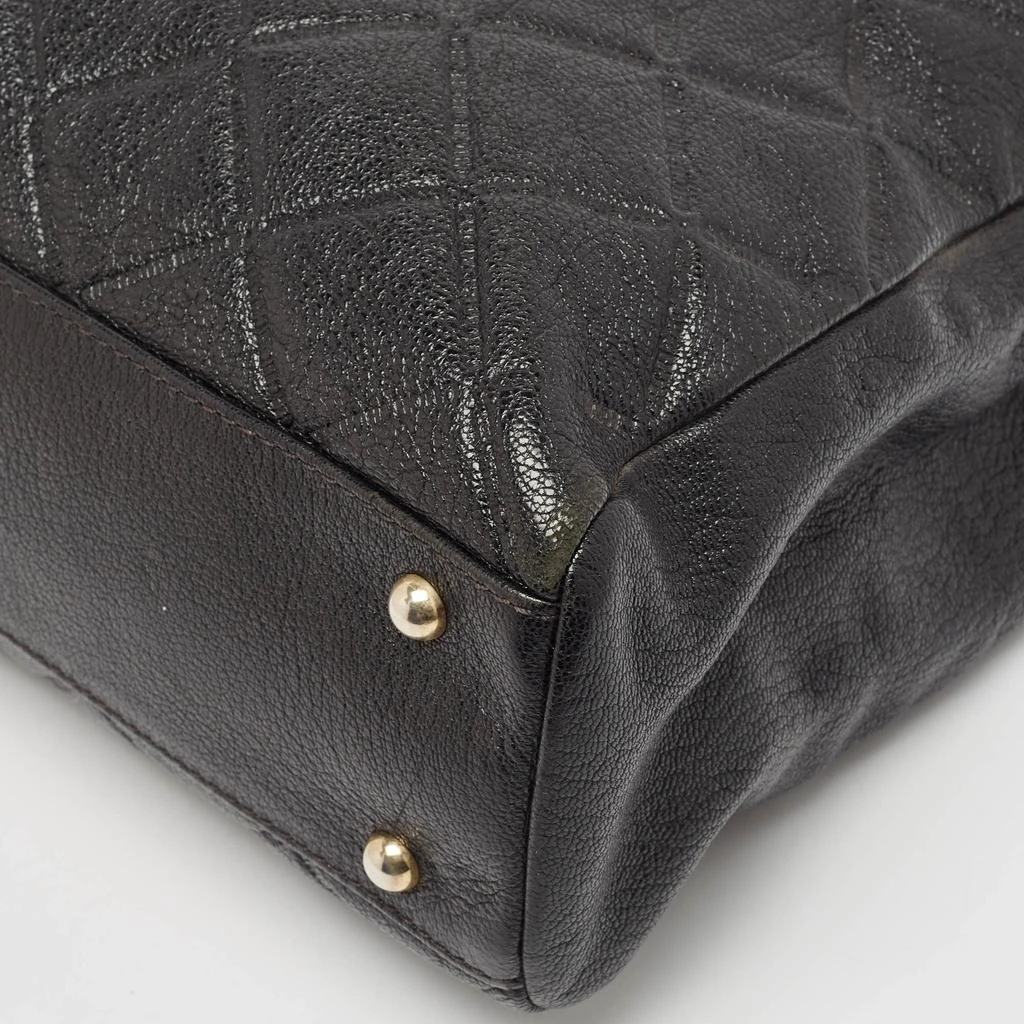 CH Carolina Herrera CH Carolina Herrera Black Quilted Embossed Leather Chain Tote 15