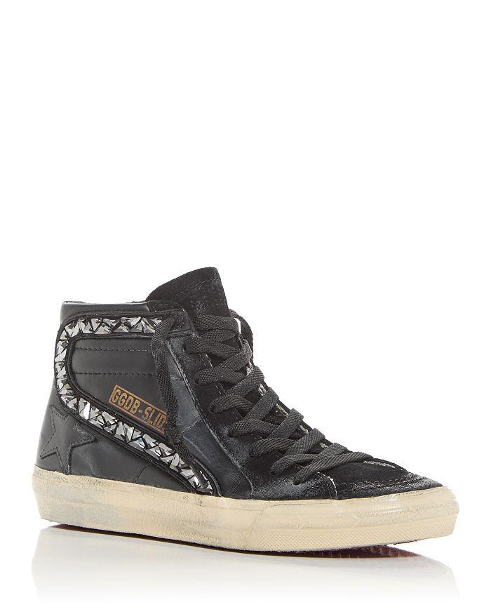 Golden Goose Women's Slide Embellished High Top Sneakers