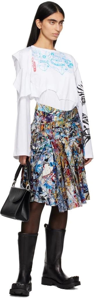 Charles Jeffrey Loverboy Multicolor Asymmetric Wrap Kilt Midi Skirt 4