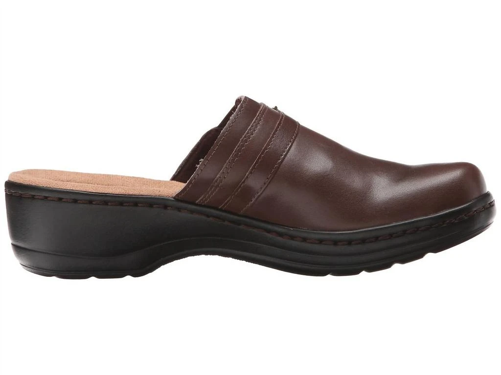 Clarks Women Hayla Marina Leather Mules Slip On Shoes In Brown 4