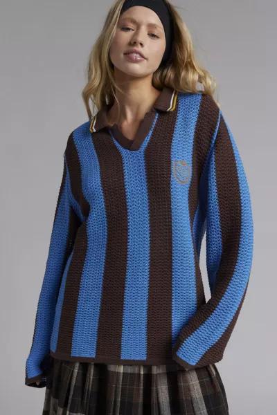 BDG BDG Mitchelle Embroidered Crest Polo Sweater