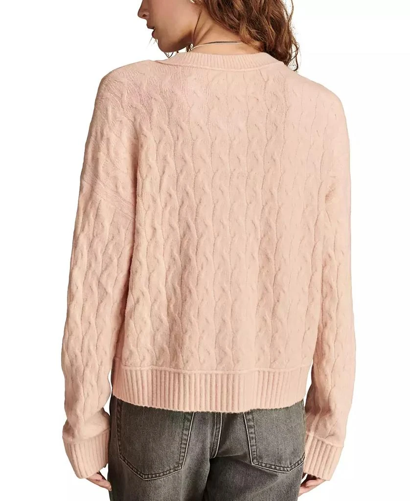 Lucky Brand Women's Slouchy Cable Knit Button-Front Cardigan 2
