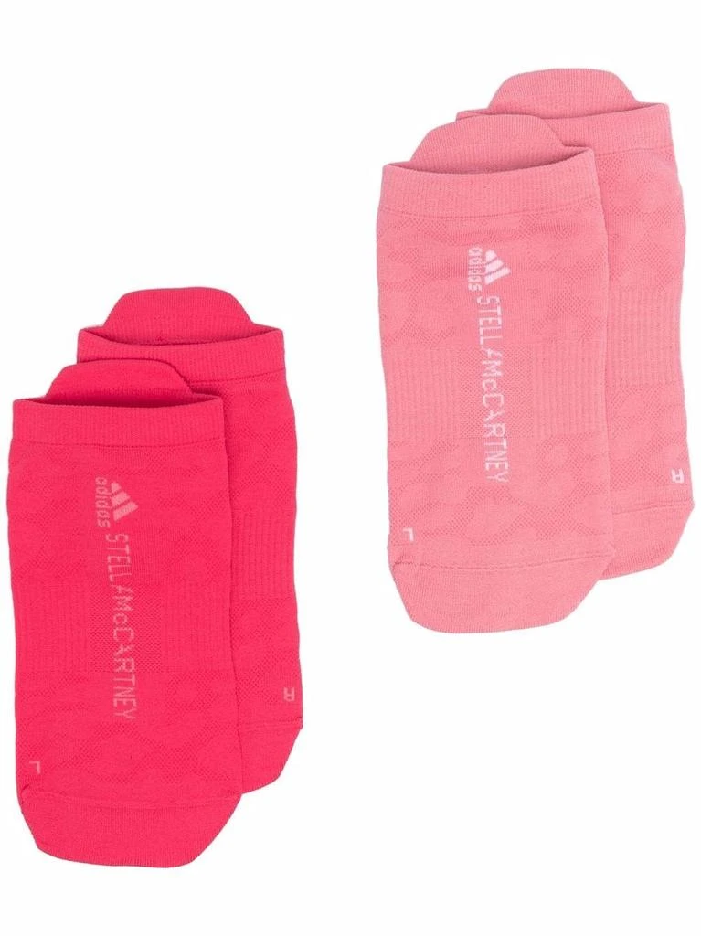 Adidas logo-knit socks - women - pandex/Elastane/Recycled Polyamide -  - Pink 1