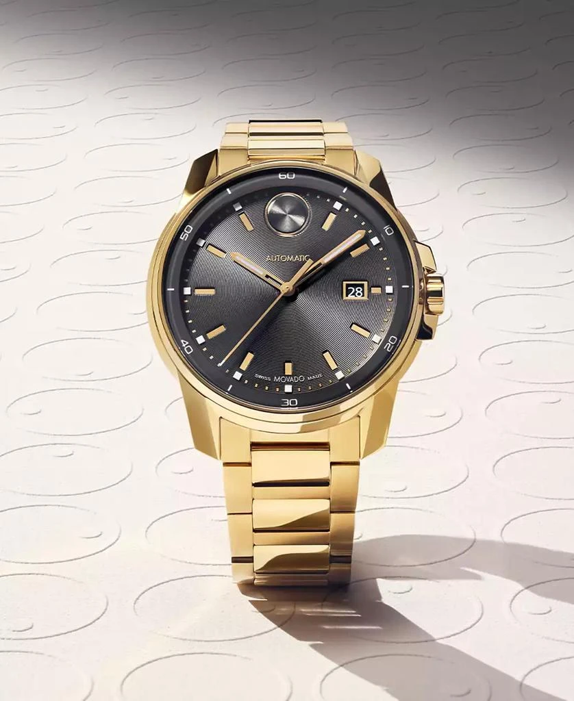 Movado Men's Bold Verso Swiss Automatic Ionic Plated Gold Steel 43MM Watch 4