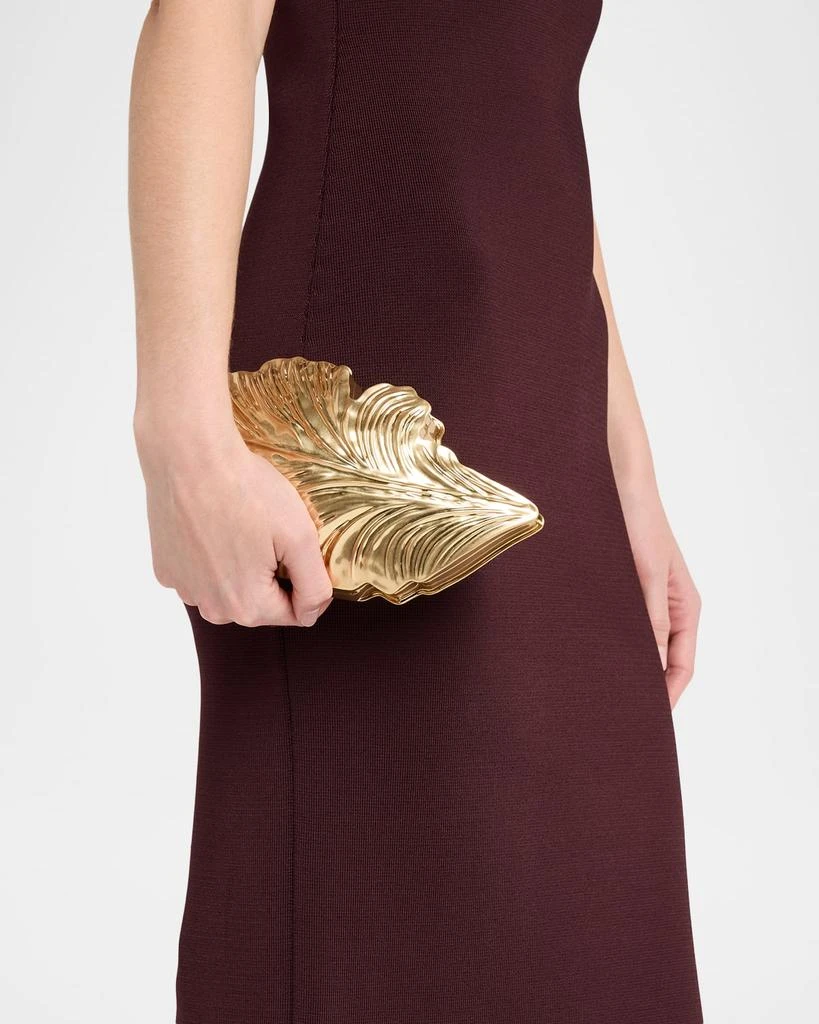 SIMKHAI Flora Sculptural Leaf Clutch Bag 2