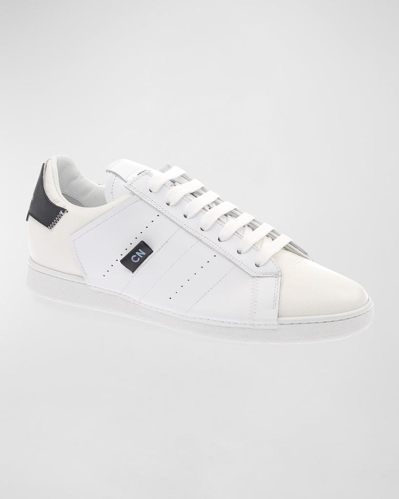 Costume National Men's Logo Leather Low-Top Sneakers