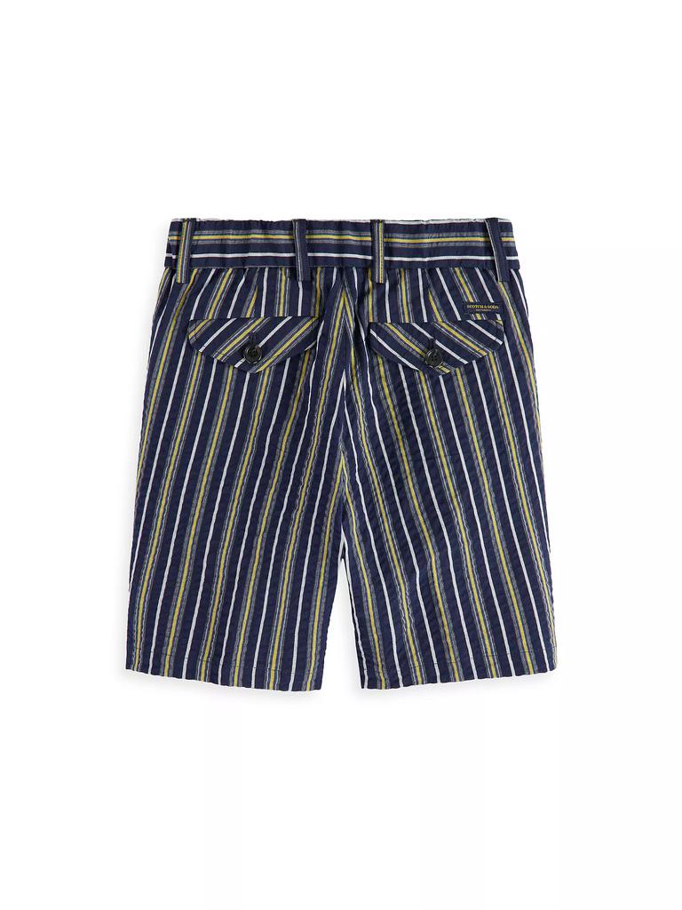 Scotch & Soda Little Boy's & Boy's Long Yarn-Dyed Striped Seersucker Shorts