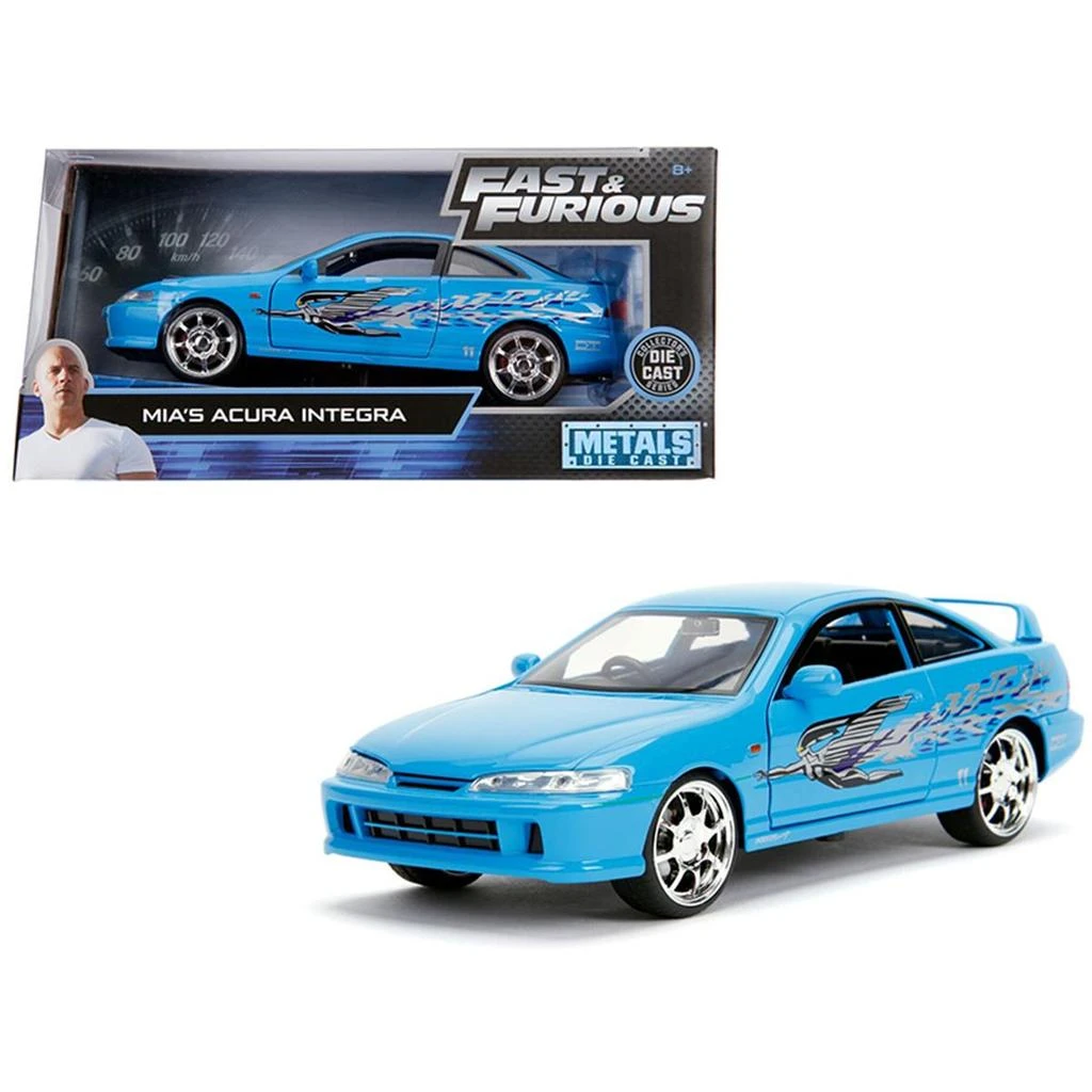 Jada Toys Jada  1 by 24 Scale Diecast for Mias Acura Integra Right Hand Drive Model Car - Blue 1