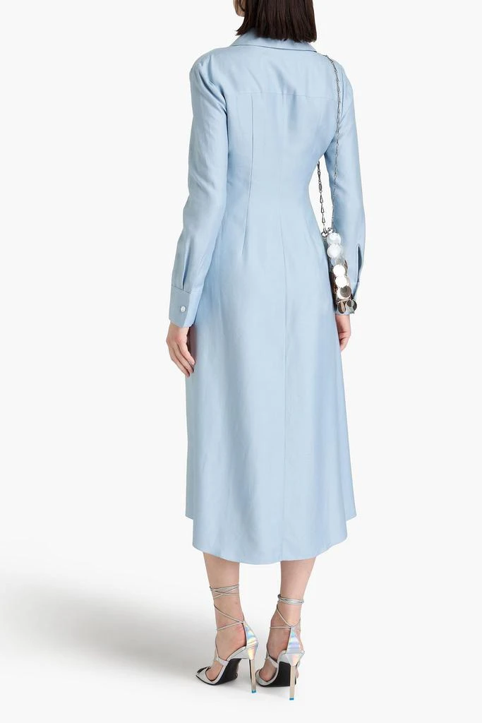 Stine Goya Spencer asymmetric slub woven midi shirt dress 3