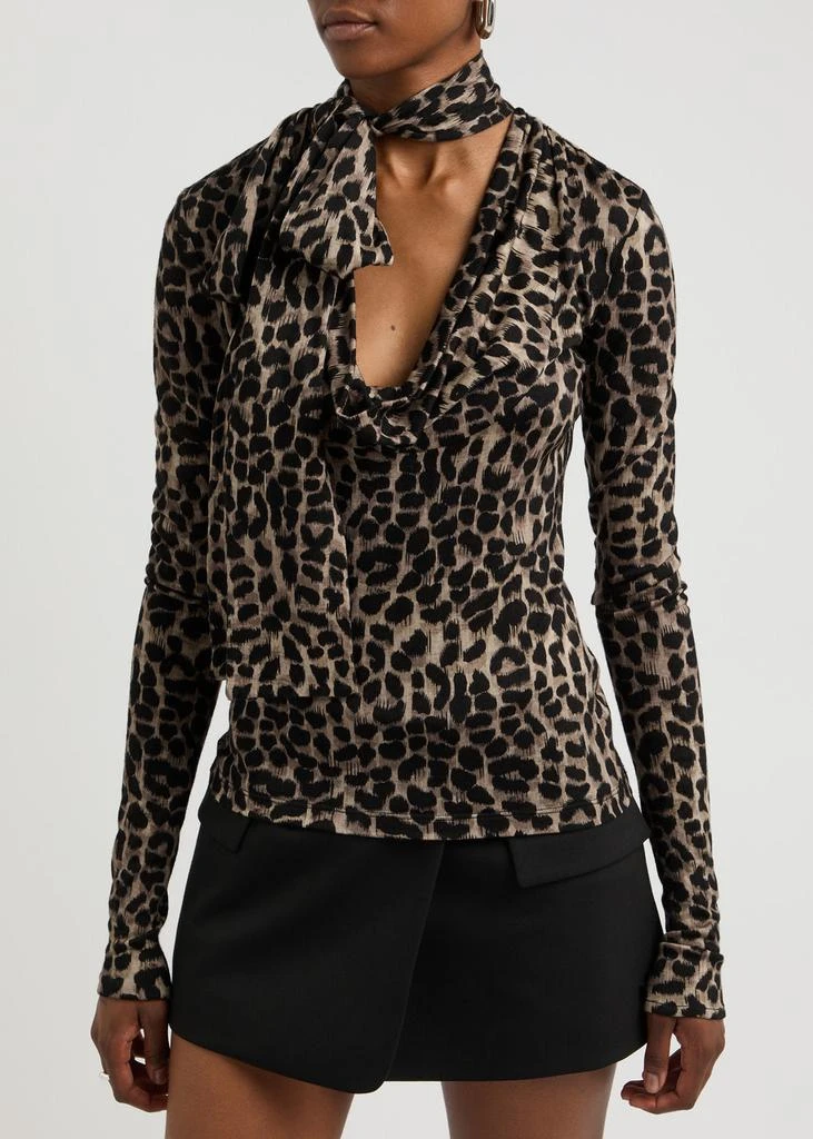 BLUMARINE Leopard-print wool top 2