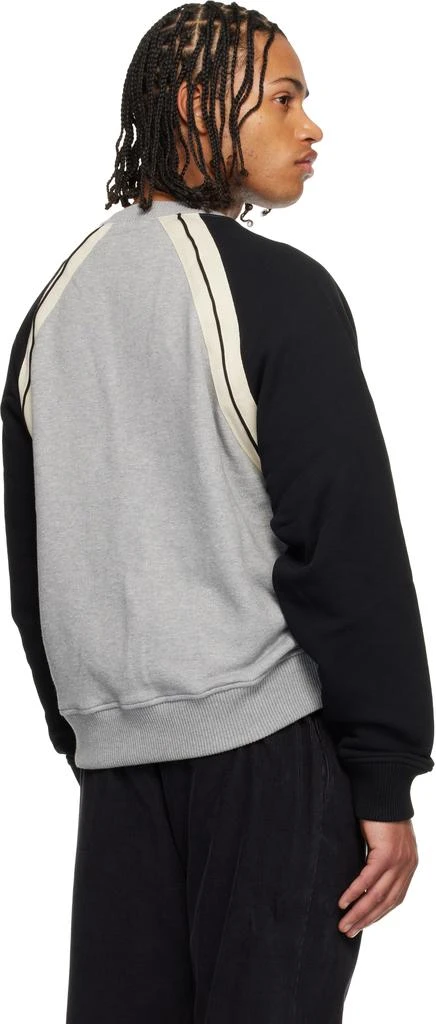 Palm Angels Gray Curved Logo Track Crew Sweatshirt 3