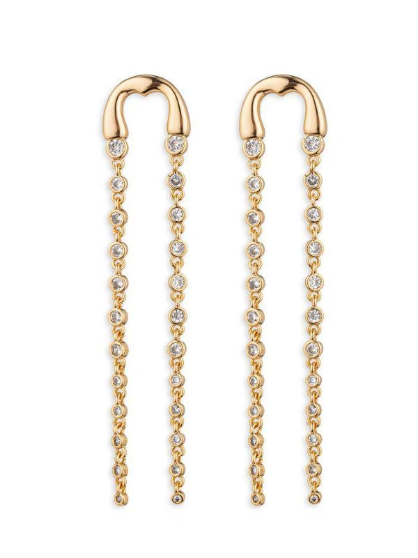 Eye Candy LA The Luxe Ava Goldtone Cubic Zirconia Drop Earrings 1